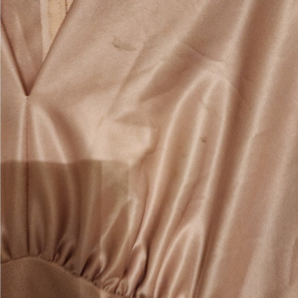 Vintage Blush Pink Nightgown/Dress With Darling Sheer Sleeves - Picture 3 of 5